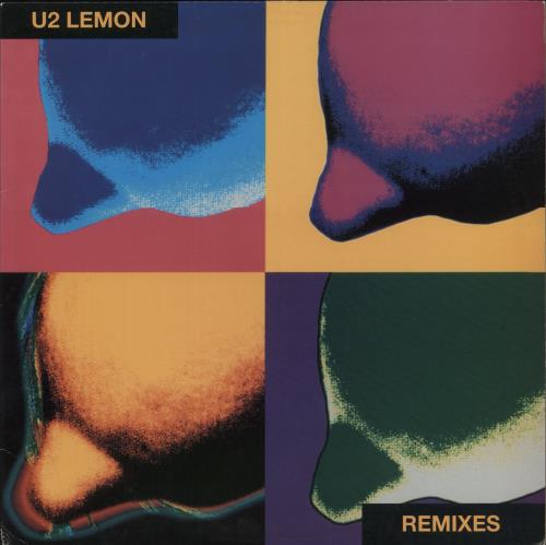 U2 Lemon Remixes - Yellow Vinyl - EX US 12